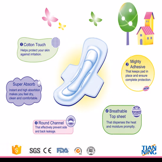 El precio más barato de la toalla sanitaria de buena calidad del fabricante de China